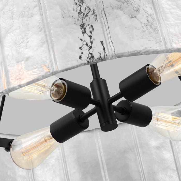 Myhouse Lighting Visual Comfort Studio - AP1234AI - Four Light Chandelier - Calvert - Aged Iron