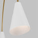 Myhouse Lighting Visual Comfort Studio - KC1102MWTBBS-L1 - LED Linear Chandelier - Cambre - Matte White and Burnished Brass