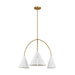 Myhouse Lighting Visual Comfort Studio - KC1113MWTBBS-L1 - LED Chandelier - Cambre - Matte White and Burnished Brass