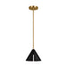 Myhouse Lighting Visual Comfort Studio - KP1121MBKBBS-L1 - LED Pendant - Cambre - Midnight Black and Burnished Brass