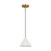 Myhouse Lighting Visual Comfort Studio - KP1121MWTBBS-L1 - LED Pendant - Cambre - Matte White and Burnished Brass