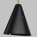 Myhouse Lighting Visual Comfort Studio - KP1131MBKBBS-L1 - LED Pendant - Cambre - Midnight Black and Burnished Brass