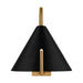 Myhouse Lighting Visual Comfort Studio - KW1131MBKBBS-L1 - LED Wall Sconce - Cambre - Midnight Black and Burnished Brass