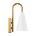 Myhouse Lighting Visual Comfort Studio - KW1131MWTBBS-L1 - LED Wall Sconce - Cambre - Matte White and Burnished Brass