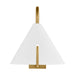 Myhouse Lighting Visual Comfort Studio - KW1131MWTBBS-L1 - LED Wall Sconce - Cambre - Matte White and Burnished Brass