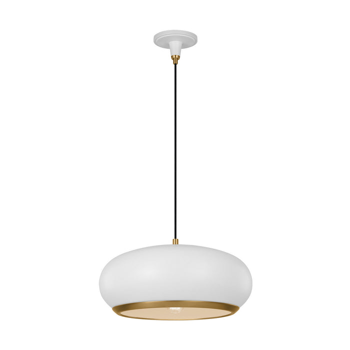 Myhouse Lighting Visual Comfort Studio - TP1131MWTBBS - One Light Pendant - Clasica - Matte White