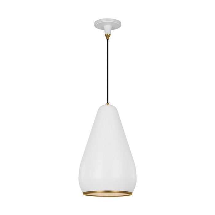 Myhouse Lighting Visual Comfort Studio - TP1141MWTBBS - One Light Pendant - Clasica - Matte White