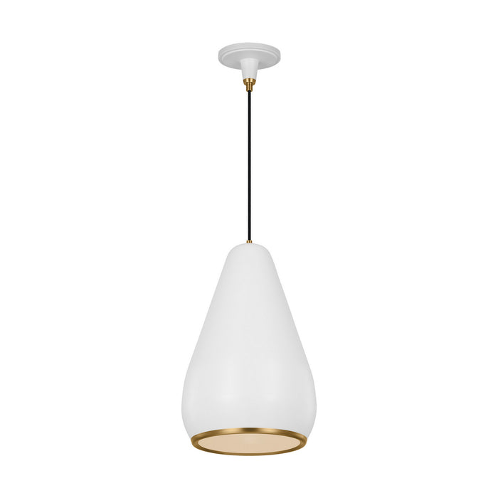 Myhouse Lighting Visual Comfort Studio - TP1141MWTBBS - One Light Pendant - Clasica - Matte White