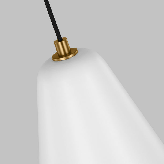 Myhouse Lighting Visual Comfort Studio - TP1141MWTBBS - One Light Pendant - Clasica - Matte White