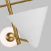 Myhouse Lighting Visual Comfort Studio - AEC1094MWTBBS - Four Light Chandelier - Cosmo - Matte White and Burnished Brass