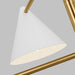 Myhouse Lighting Visual Comfort Studio - AEC1104MWTBBS - Four Light Chandelier - Cosmo - Matte White and Burnished Brass