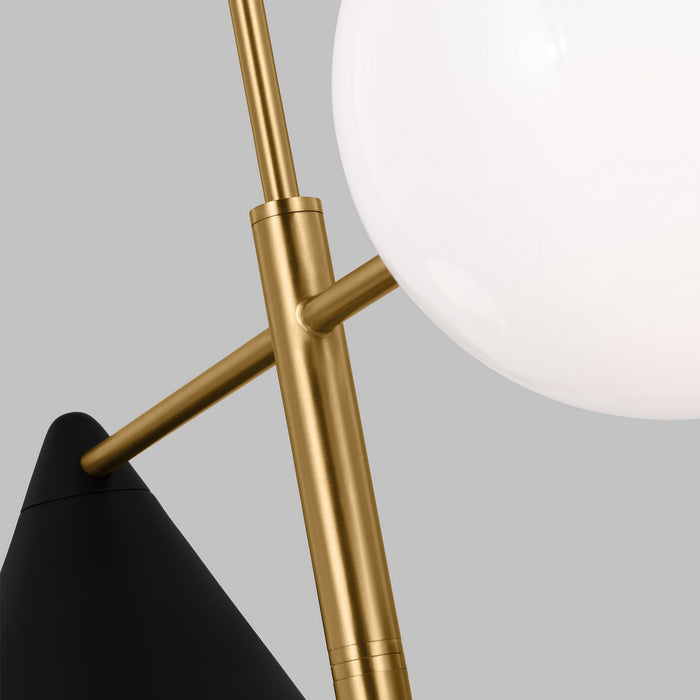 Myhouse Lighting Visual Comfort Studio - AEC1114MBKBBS - Four Light Chandelier - Cosmo - Midnight Black and Burnished Brass