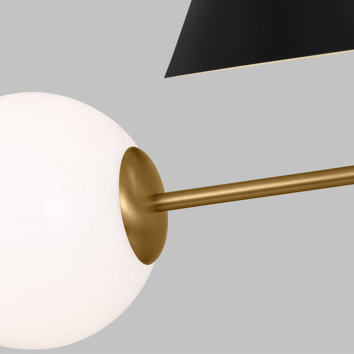 Myhouse Lighting Visual Comfort Studio - AEC1114MBKBBS - Four Light Chandelier - Cosmo - Midnight Black and Burnished Brass
