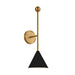 Myhouse Lighting Visual Comfort Studio - AEW1051MBKBBS - One Light Bath Fixture - Cosmo - Midnight Black and Burnished Brass