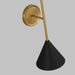 Myhouse Lighting Visual Comfort Studio - AEW1051MBKBBS - One Light Bath Fixture - Cosmo - Midnight Black and Burnished Brass