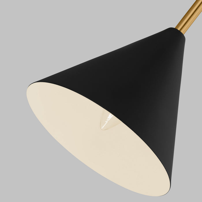 Myhouse Lighting Visual Comfort Studio - AEW1051MBKBBS - One Light Bath Fixture - Cosmo - Midnight Black and Burnished Brass