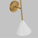 Myhouse Lighting Visual Comfort Studio - AEW1051MWTBBS - One Light Bath Fixture - Cosmo - Matte White and Burnished Brass