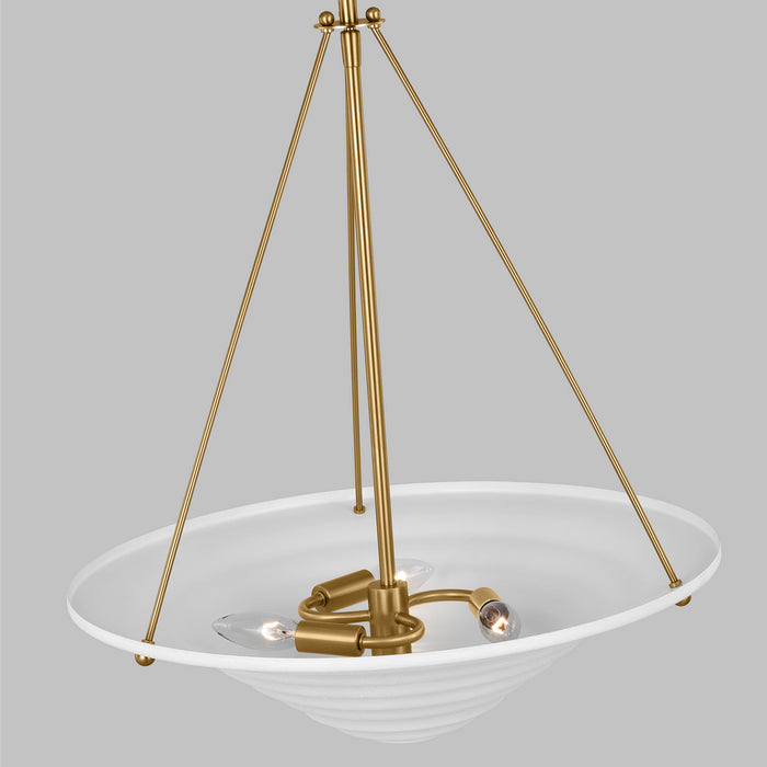 Myhouse Lighting Visual Comfort Studio - AP1213TXW - Three Light Pendant - Dosinia - Textured White