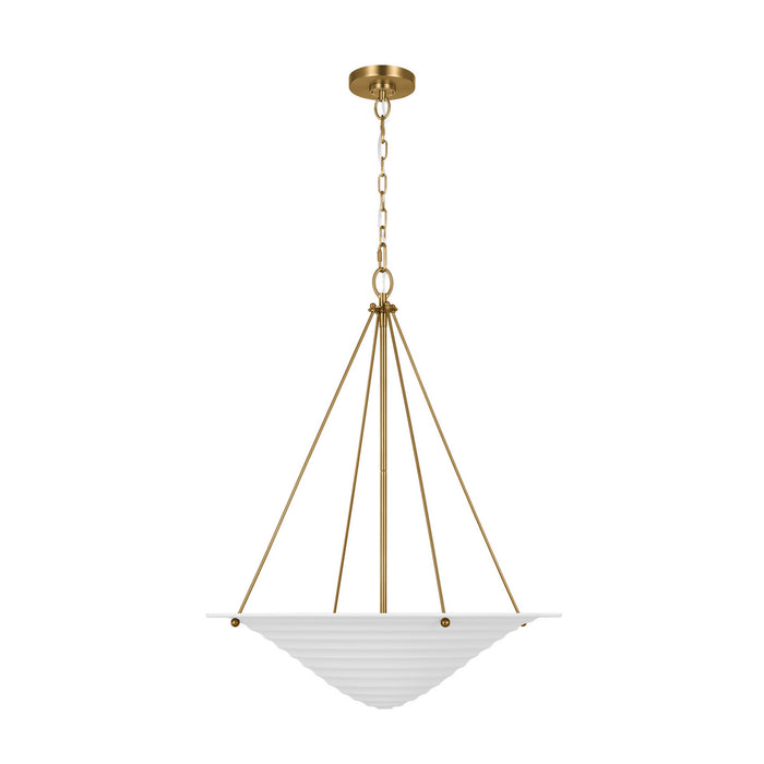 Myhouse Lighting Visual Comfort Studio - AP1224TXW - Four Light Pendant - Dosinia - Textured White