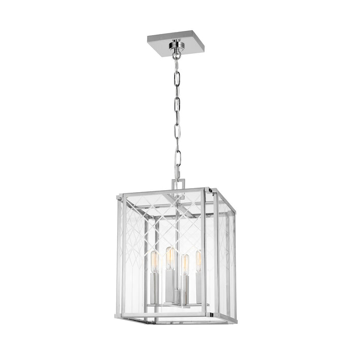 Myhouse Lighting Visual Comfort Studio - AC1134PN - Four Light Pendant - Erro - Polished Nickel