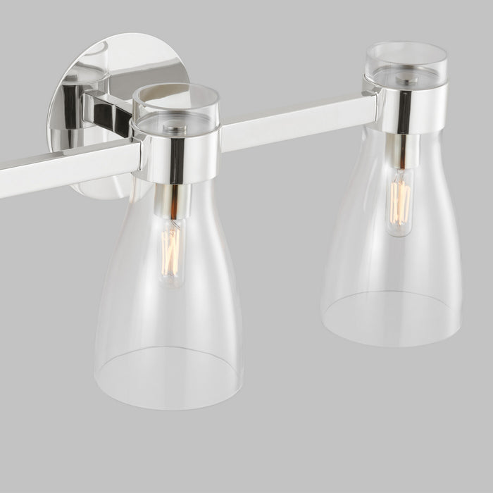 Myhouse Lighting Visual Comfort Studio - AEV1003PN - Three Light Bath Fixture - Moritz - Polished Nickel