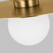 Myhouse Lighting Visual Comfort Studio - KF1101BBS - One Light Flush Mount - Nodes - Burnished Brass