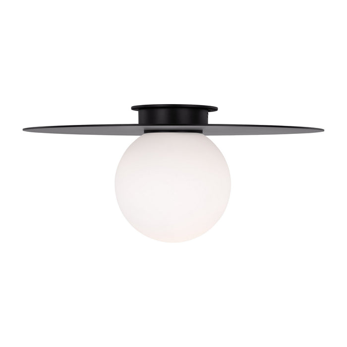 Myhouse Lighting Visual Comfort Studio - KF1101MBK - One Light Flush Mount - Nodes - Midnight Black