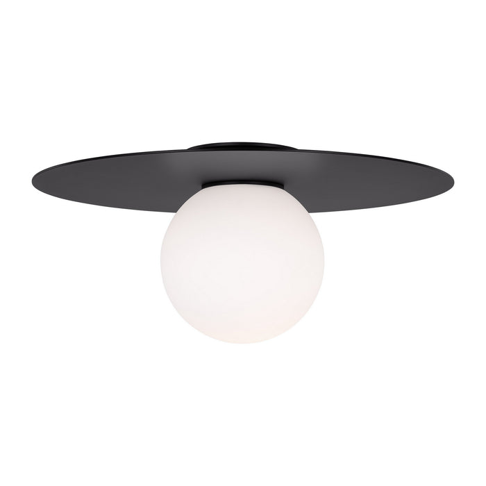 Myhouse Lighting Visual Comfort Studio - KF1101MBK - One Light Flush Mount - Nodes - Midnight Black