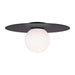 Myhouse Lighting Visual Comfort Studio - KF1101MBK - One Light Flush Mount - Nodes - Midnight Black