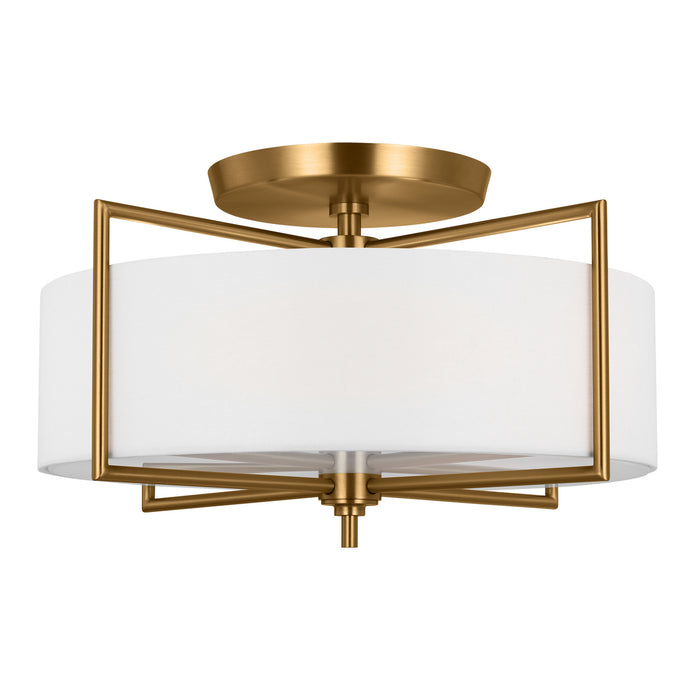 Myhouse Lighting Visual Comfort Studio - CF1113BBS - Three Light Semi-Flush Mount - Perno - Burnished Brass