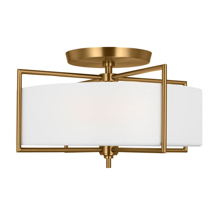 Myhouse Lighting Visual Comfort Studio - CF1113BBS - Three Light Semi-Flush Mount - Perno - Burnished Brass