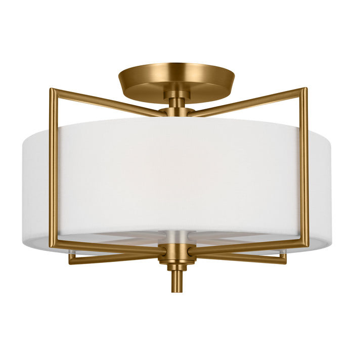 Myhouse Lighting Visual Comfort Studio - CF1122BBS - Two Light Semi-Flush Mount - Perno - Burnished Brass