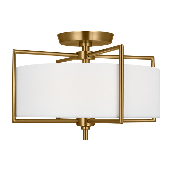 Myhouse Lighting Visual Comfort Studio - CF1122BBS - Two Light Semi-Flush Mount - Perno - Burnished Brass