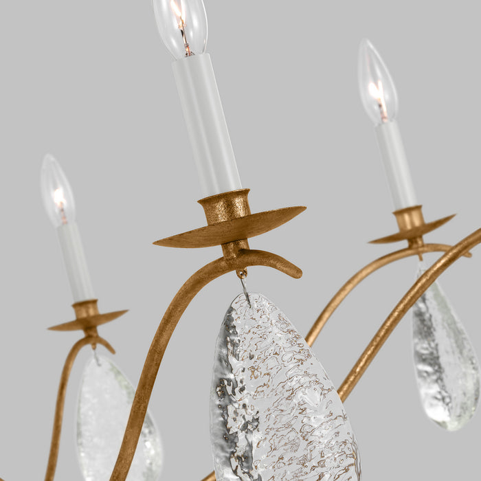 Myhouse Lighting Visual Comfort Studio - CC1598ADB - Eight Light Chandelier - Shannon - Antique Gild