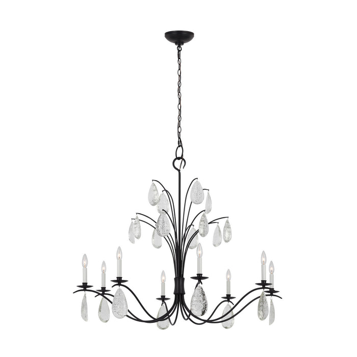 Myhouse Lighting Visual Comfort Studio - CC1598AI - Eight Light Chandelier - Shannon - Aged Iron