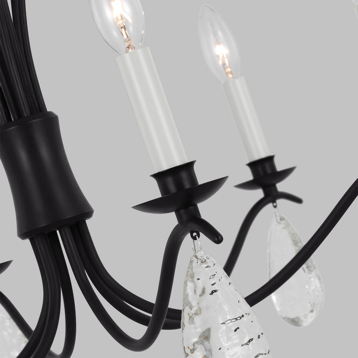 Myhouse Lighting Visual Comfort Studio - CC1616AI - Six Light Chandelier - Shannon - Aged Iron