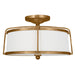 Myhouse Lighting Visual Comfort Studio - CF1102ADB - Two Light Semi-Flush Mount - Stonington - Antique Gild