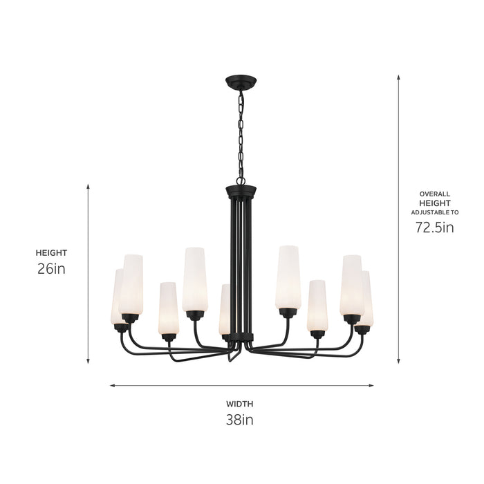 Myhouse Lighting Kichler - 52481BK - Nine Light Chandelier - Truby - Black