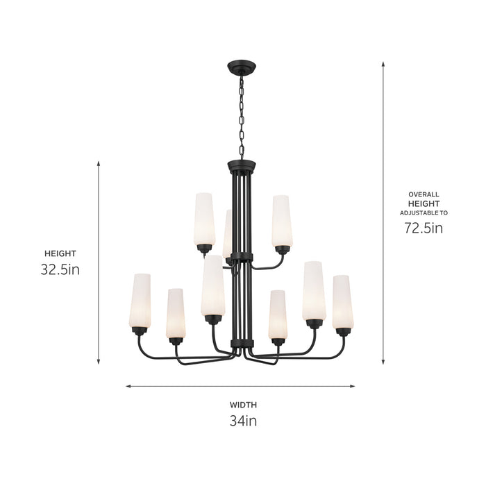 Myhouse Lighting Kichler - 52482BK - Nine Light Chandelier - Truby - Black