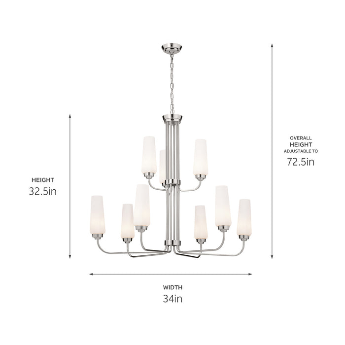 Myhouse Lighting Kichler - 52482PN - Nine Light Chandelier - Truby - Polished Nickel