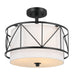 Myhouse Lighting Kichler - 52074BK - Three Light Pendant/Semi Flush - Birkleigh - Black