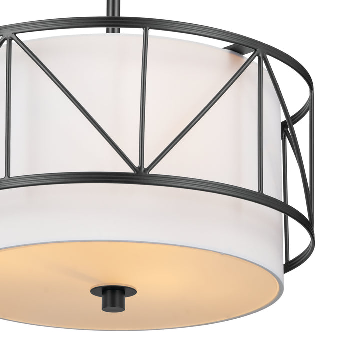 Myhouse Lighting Kichler - 52074BK - Three Light Pendant/Semi Flush - Birkleigh - Black