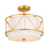 Myhouse Lighting Kichler - 52074CLG - Three Light Pendant/Semi Flush - Birkleigh - Classic Gold