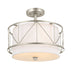 Myhouse Lighting Kichler - 52074SN - Three Light Pendant/Semi Flush - Birkleigh - Satin Nickel