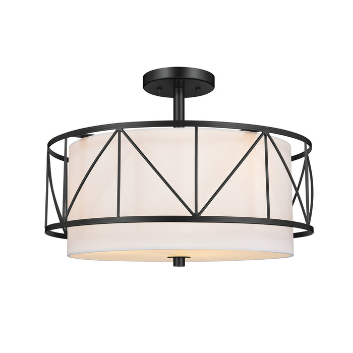 Myhouse Lighting Kichler - 52075BK - Three Light Pendant/Semi Flush - Birkleigh - Black