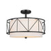 Myhouse Lighting Kichler - 52075BK - Three Light Pendant/Semi Flush - Birkleigh - Black