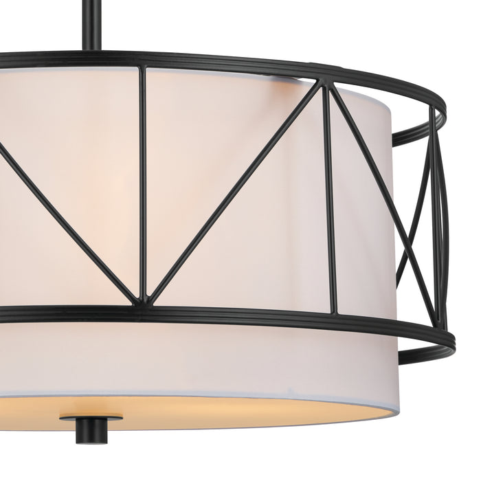 Myhouse Lighting Kichler - 52075BK - Three Light Pendant/Semi Flush - Birkleigh - Black