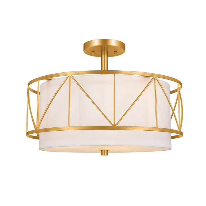 Myhouse Lighting Kichler - 52075CLG - Three Light Pendant/Semi Flush - Birkleigh - Classic Gold