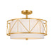 Myhouse Lighting Kichler - 52075CLG - Three Light Pendant/Semi Flush - Birkleigh - Classic Gold