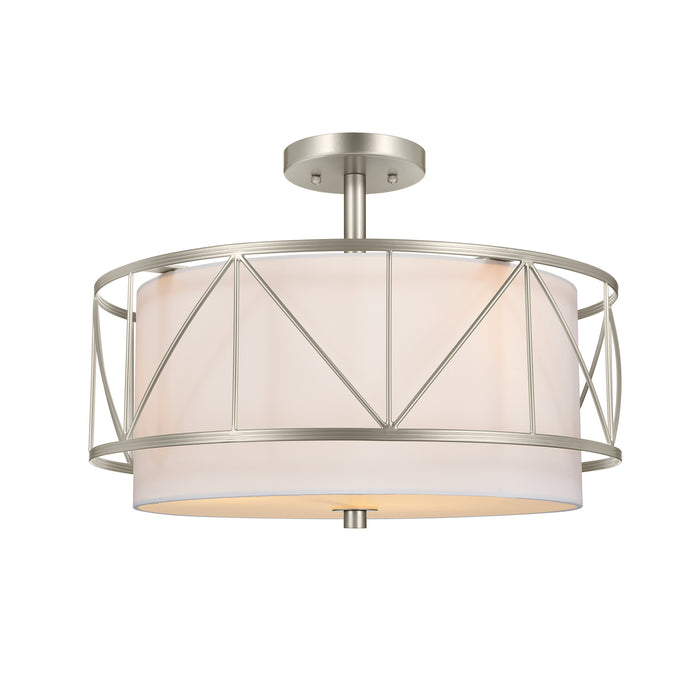 Myhouse Lighting Kichler - 52075SN - Three Light Pendant/Semi Flush - Birkleigh - Satin Nickel